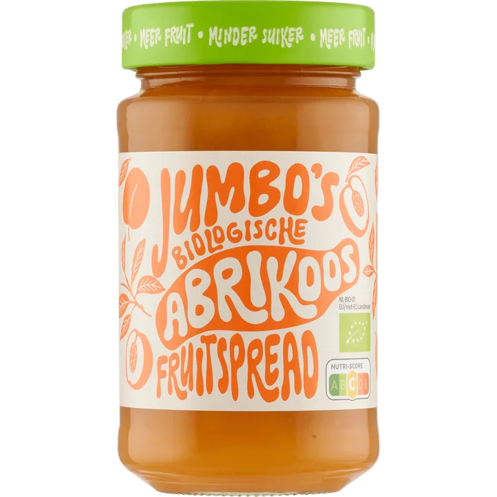 Jumbo's Biologische Abrikoos Fruitspread 250 g