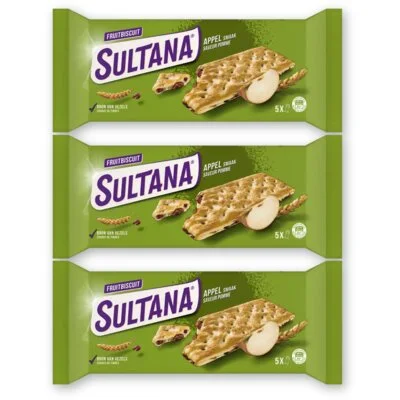 Sultana Fruitbiscuit appel 3-pack