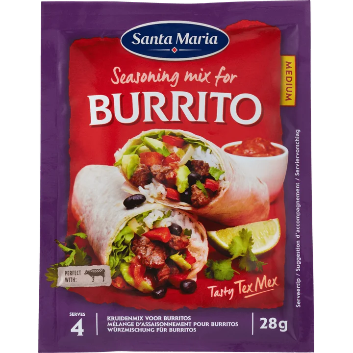 Santa Maria Burrito Kruidenmix Medium 28 g