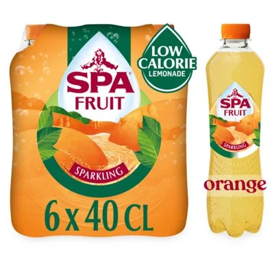 Spa Fruit orange bruisend 6-pack