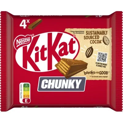 Kitkat Chunky melkchocolade reep 4-pack