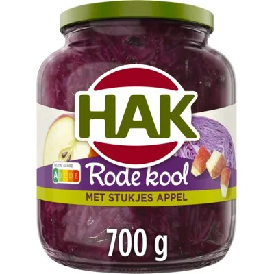 Hak Rode Kool met Stukjes Appel 700 g