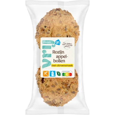 AH Glutenvrij Rozijnen appelbollen met citroensmaak