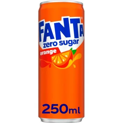 Fanta Orange zero sugar 8-pack