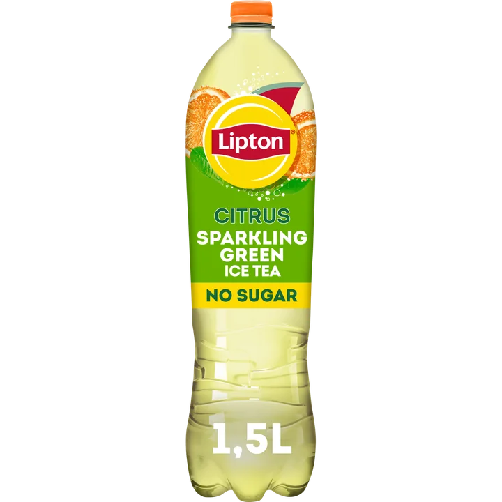 Lipton Ice Tea Sparkling Green Citrus No Sugar 1,5 L