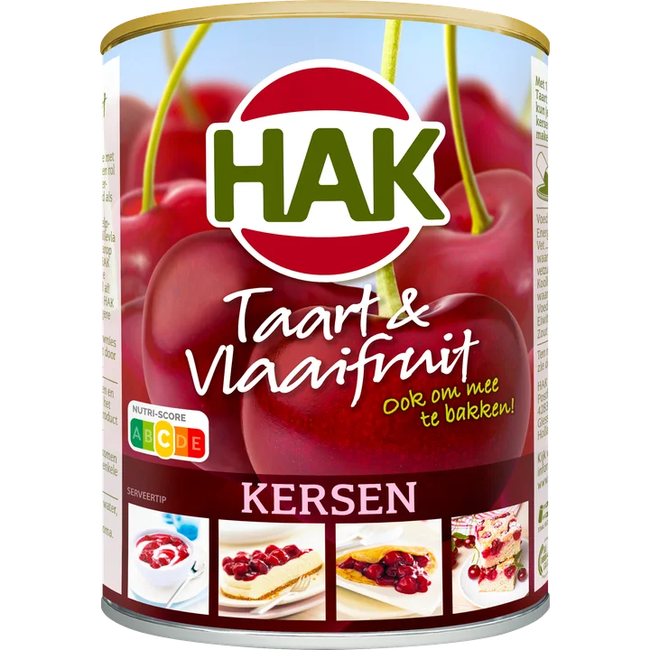 Hak Taart & Vlaaifruit Kersen 430 g