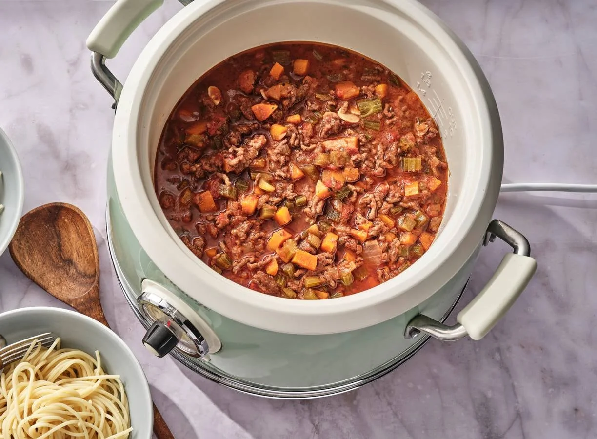 Bolognesesaus uit de slowcooker