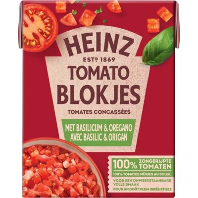 Heinz Tomaten blokjes basilicum