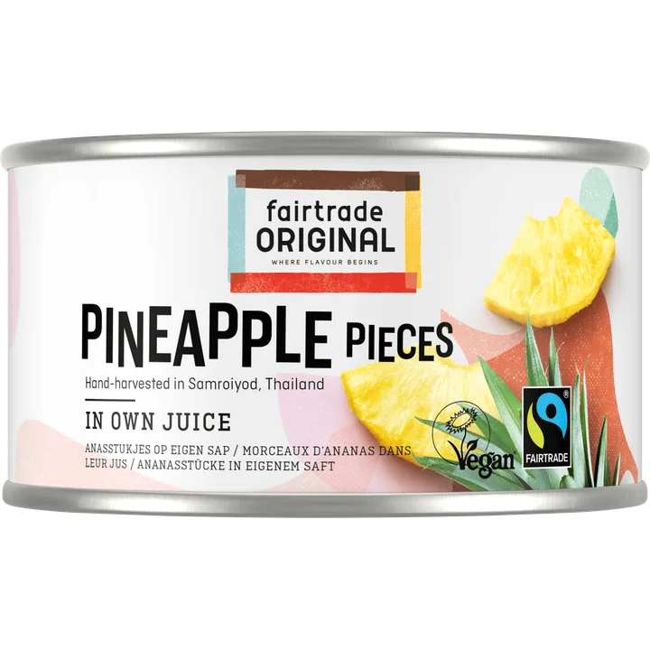 Fairtrade Original Ananasstukjes op Eigen Sap 227 g