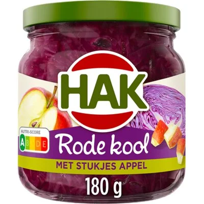Hak Rode Kool met Stukjes Appel 180 g