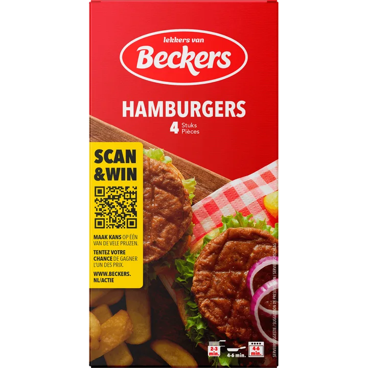 Beckers Hamburgers 4 Stuks