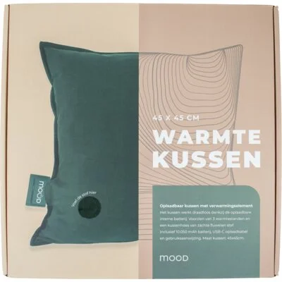 Mood by Dresz Warmtekussen velvet groen
