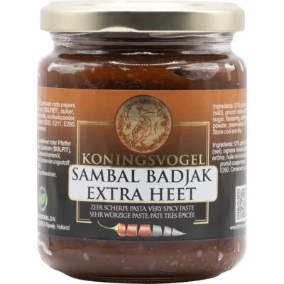 Koningsvogel Sambal Badjak Extra Heet 280 g
