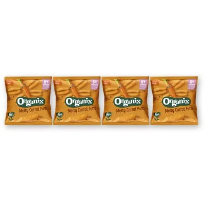 Organix Maïs knabbels met wortel 6m+ 4-pack
