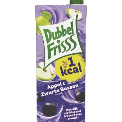 DubbelFrisss 1Kcal Appel & zwarte bessen