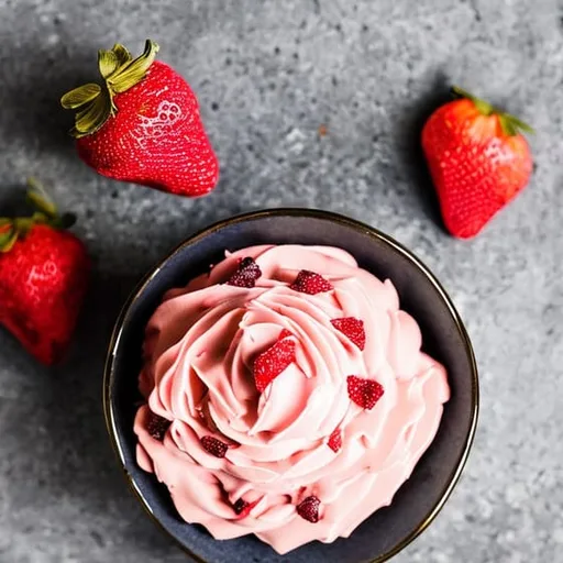 Aardbeienmousse ( aardbeien slagroom en witte chocolade )