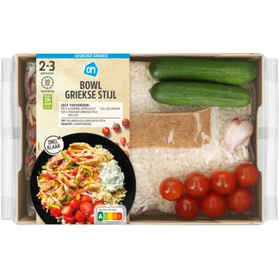 AH Gesneden verspakket bowl Griekse stijl