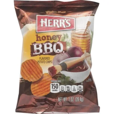 Herr's Honey BBQ flavored potato chips