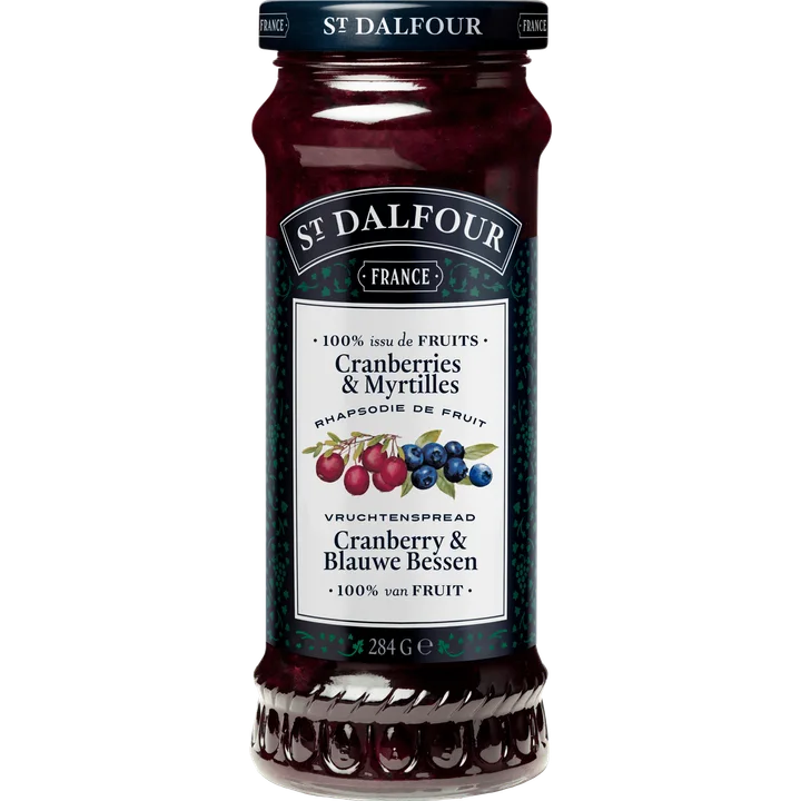St. Dalfour Cranberry en blauwe Bessen vruchtenspread