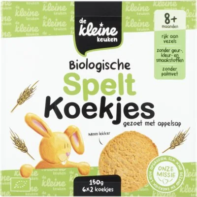 De Kleine Keuken Biologische speltkoekjes 8m+