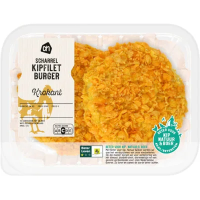 AH Scharrel krokante kipfiletburger 2 stuks