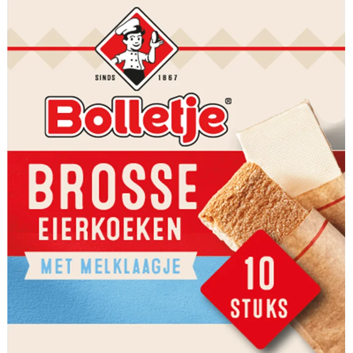 Bolletje Brosse Eierkoeken met Melklaagje 10 Stuks 155 g