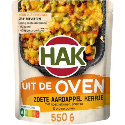 Hak Uit de oven zoete aardappel kerrie