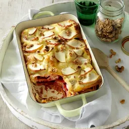 Bietenlasagne met appel en geitenkaas
