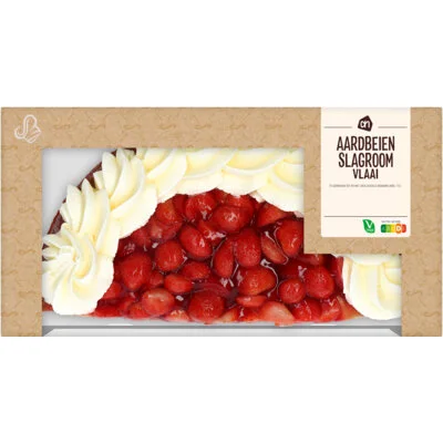 AH Aardbeien slagroomvlaai half
