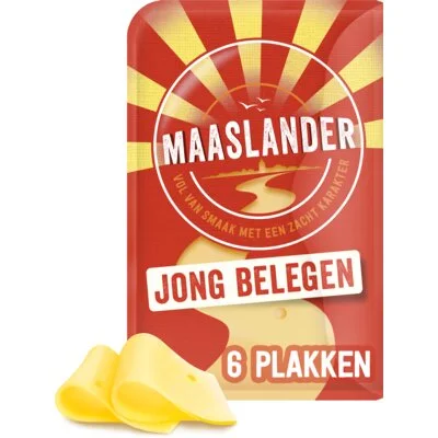 Maaslander Jong Belegen 50+ Kaas Plakken 145 g