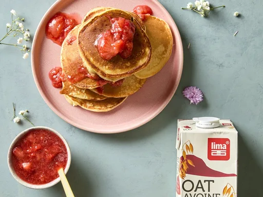 Aardbeien-ricotta pannenkoekjes