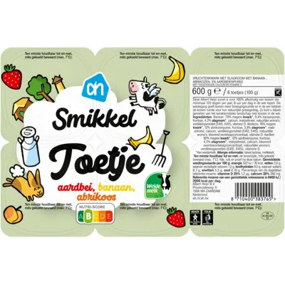 AH Smikkeltoetje aardbei banaan abrikoos