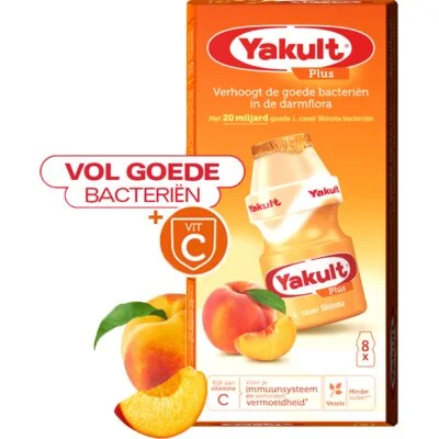 Yakult Plus perziksmaak 8-pack