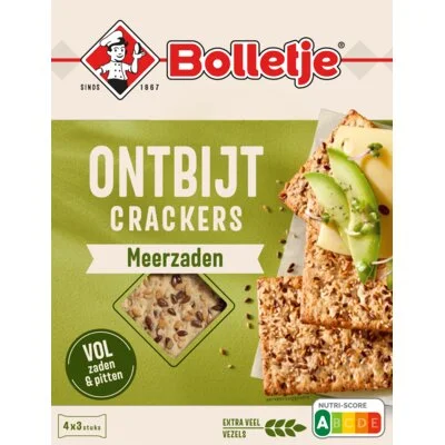 Bolletje Ontbijt Crackers Meerzaden 4 x 3 Stuks 270 g