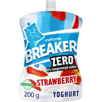 Melkunie Breaker zero aardbei yoghurt