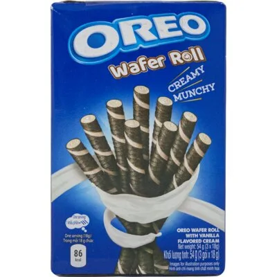 Oreo Vanilla wafer rolls