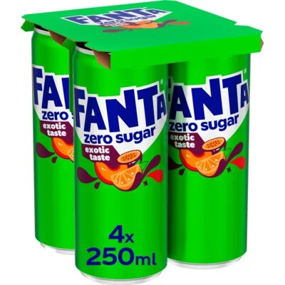 Fanta Exotic zero sugar 4-pack