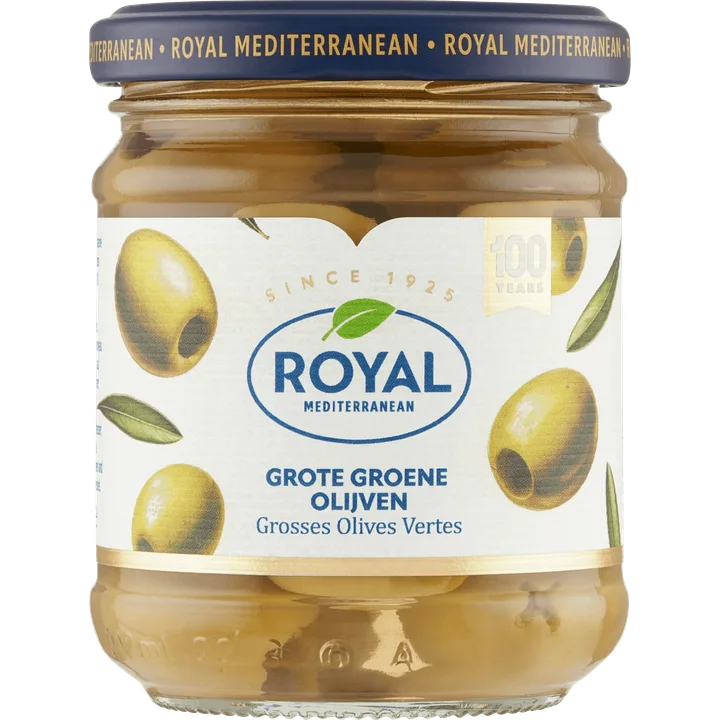 Royal Mediterranean Grote Groene Olijven 205 g