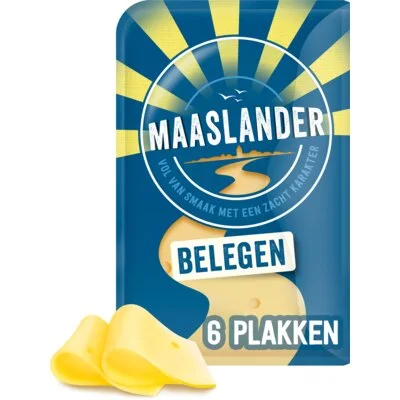 Maaslander Belegen 50+ Kaas Plakken 140 g
