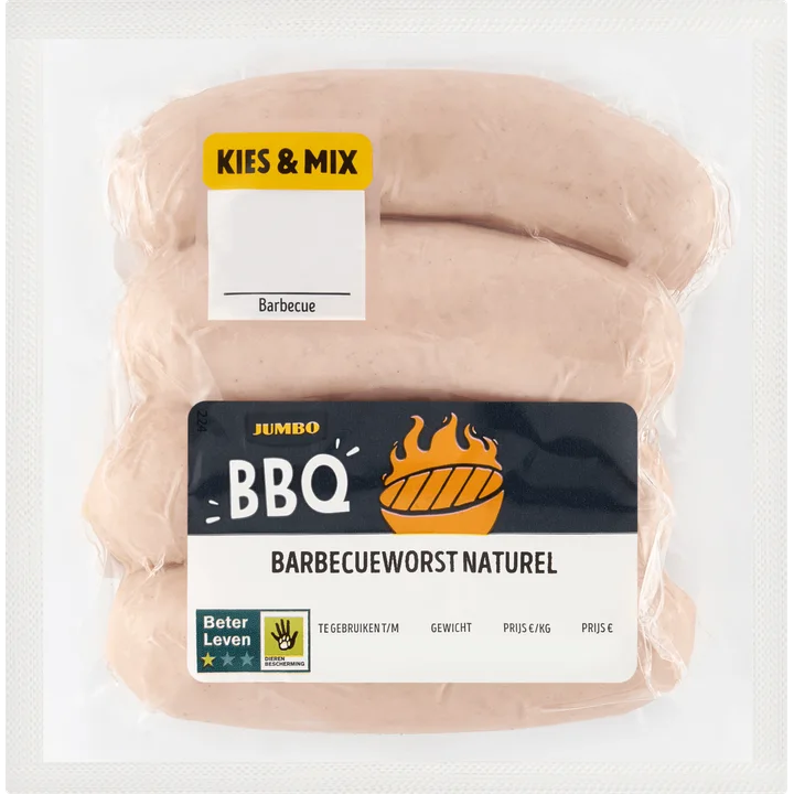 Jumbo Barbecueworst Naturel 320 g