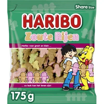 Haribo Zoute Rijen 175 g