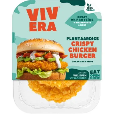 Vivera Plantaardige Crispy Chicken Burger 2 Stuks 200 g