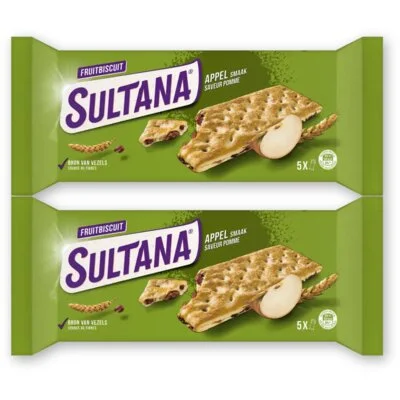 Sultana Fruitbiscuit appel 2-pack
