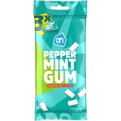 AH Peppermint gum suikervrij 3-pack