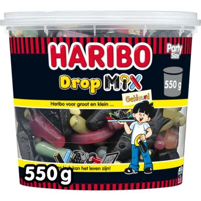 Haribo Dropmix gekleurd