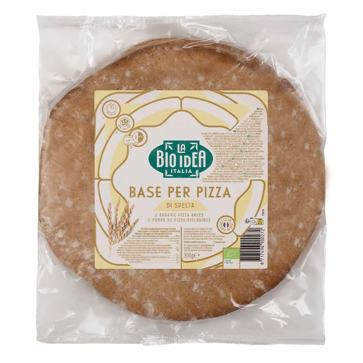 Pizzabodems spelt 2 stuks