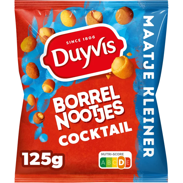 Duyvis Borrelnootjes Cocktail Pinda Noten 125 gr