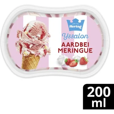 Hertog IJssalon Mini IJs Aardbeien Meringue 200 ml