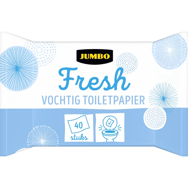 Jumbo Vochtig Toiletpapier Fresh 40 Stuks