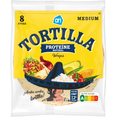 AH Tortilla proteïne wraps naturel medium